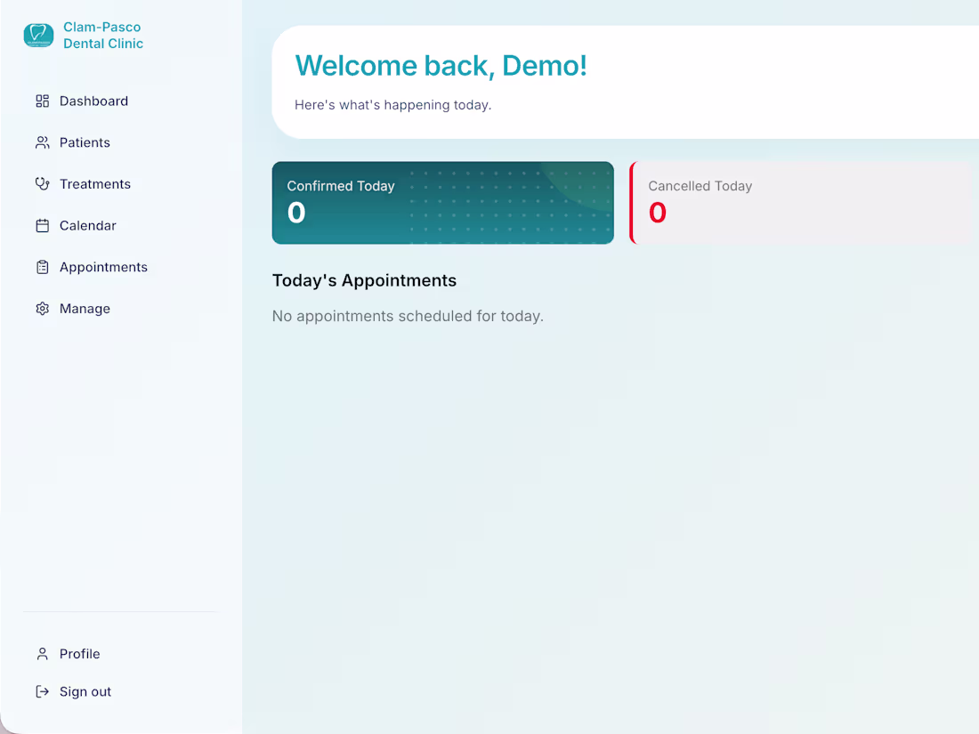 Cover image for Dental EDRMS — Full-Stack Clinic Records System