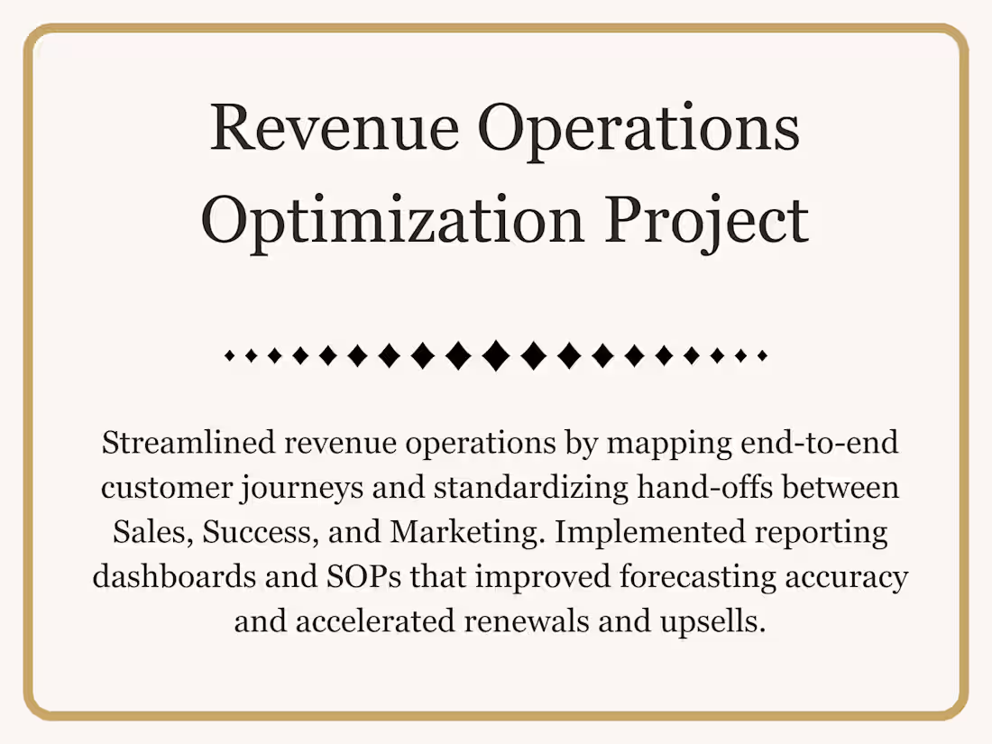 Cover image for RevOps Optimization Project