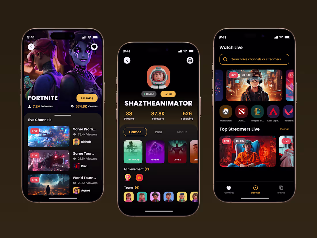 Cover image for Livee - Game Streaming Mobile App