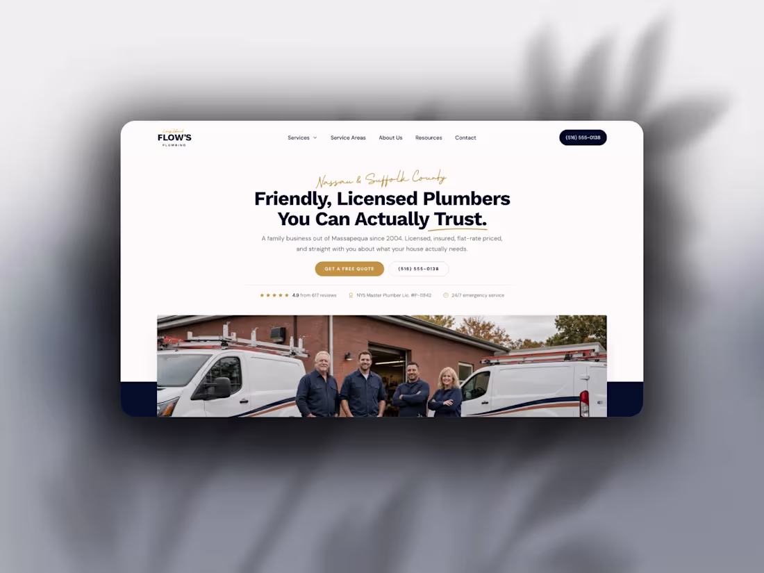 Cover image for FLOWS is a plumbing and home-services