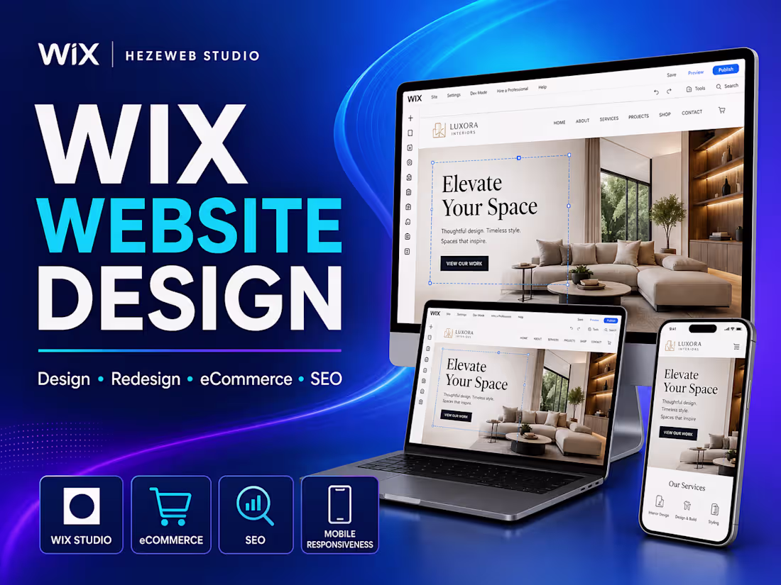 Cover image for Wix Website Design, Development, Redesign & SEO