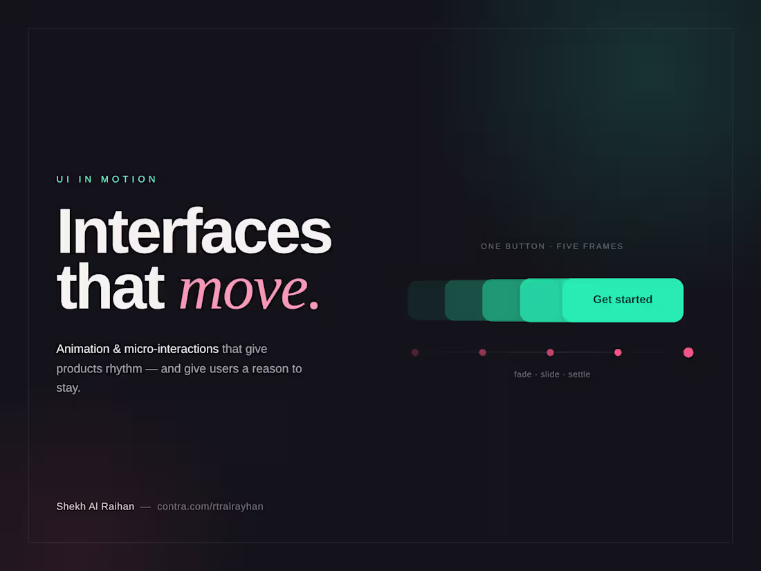 Cover image for App Micro Interactions & Motion Design