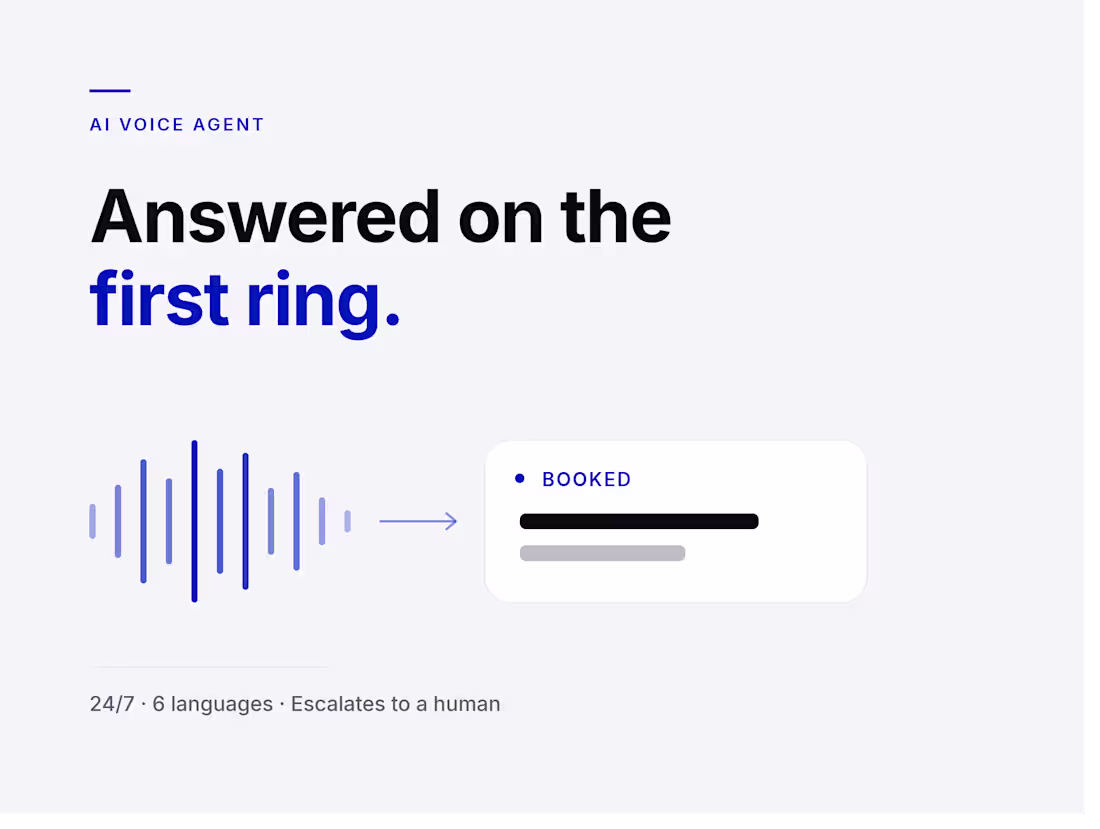 Cover image for AI Voice Agent — Answers, Qualifies, Books & Writes to Your CRM