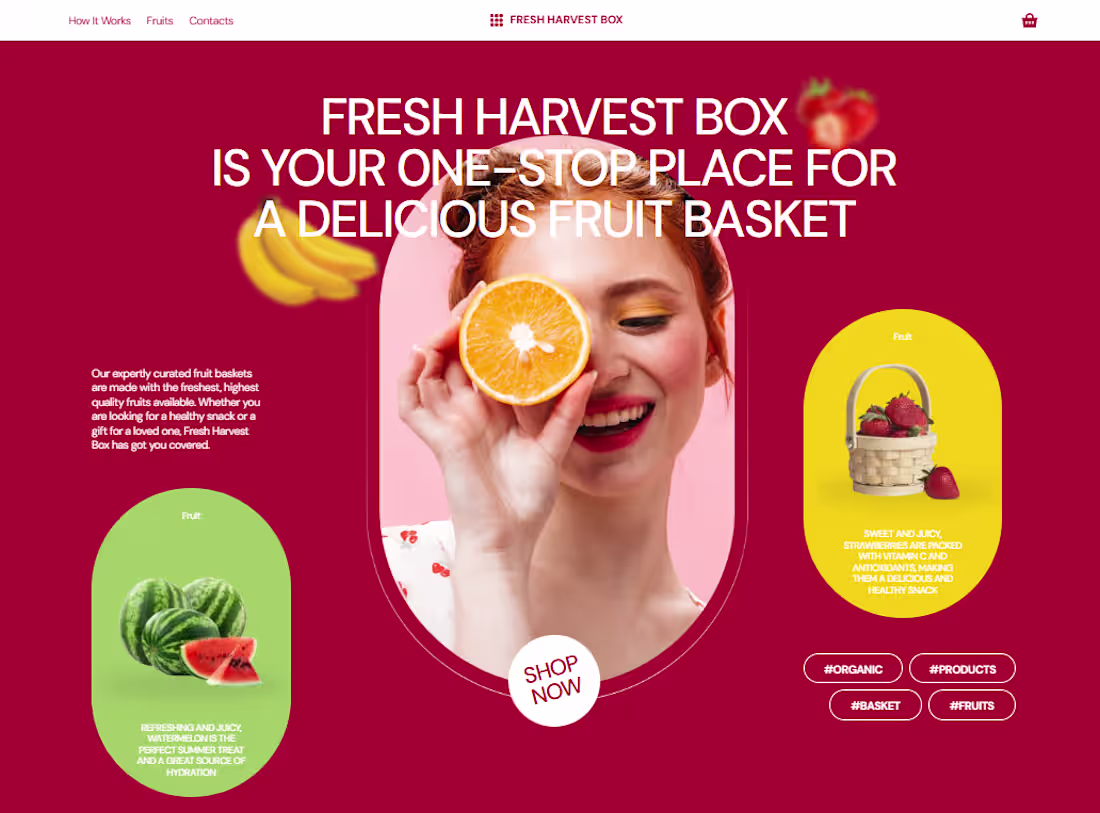 Cover image for Website for selling fruit baskets,