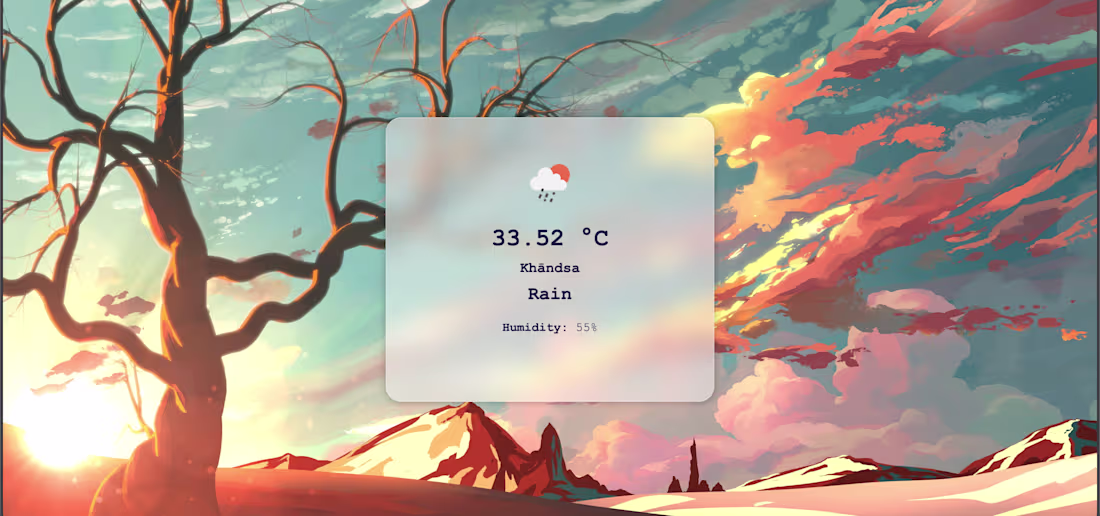 Cover image for This is Minimalist Weather Detection App
