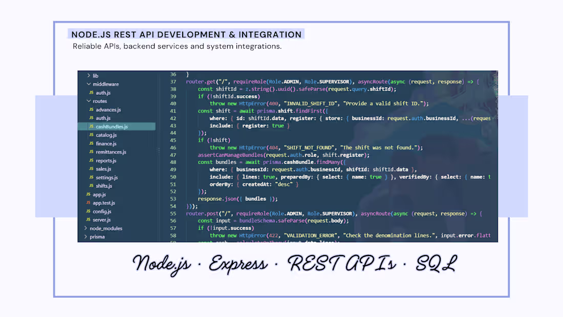 Cover image for Node.js REST API Development & Integration