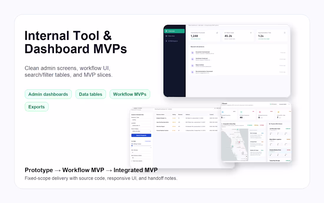 Cover image for Dashboard or Workflow MVP