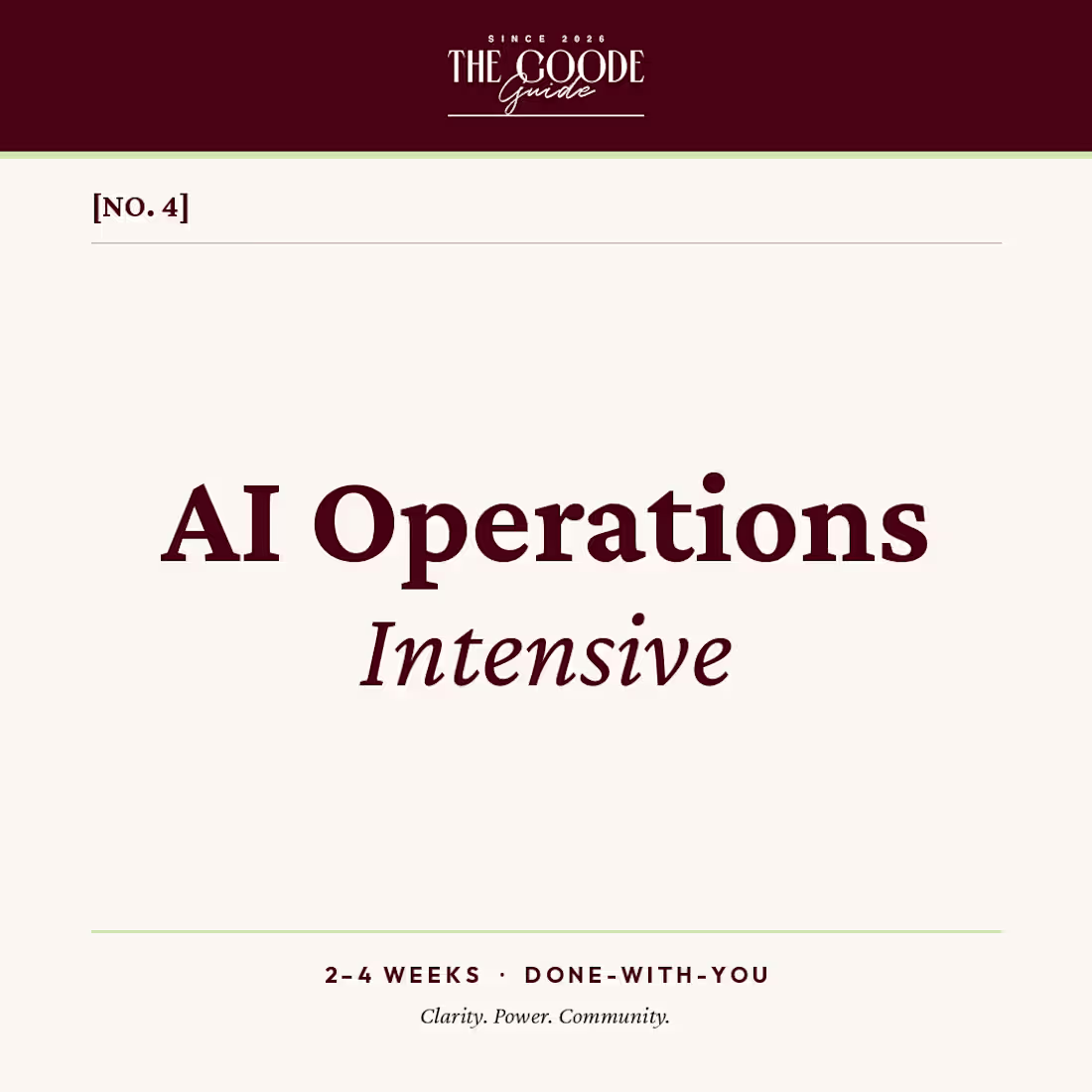 Cover image for AI OPERATIONS INTENSIVE