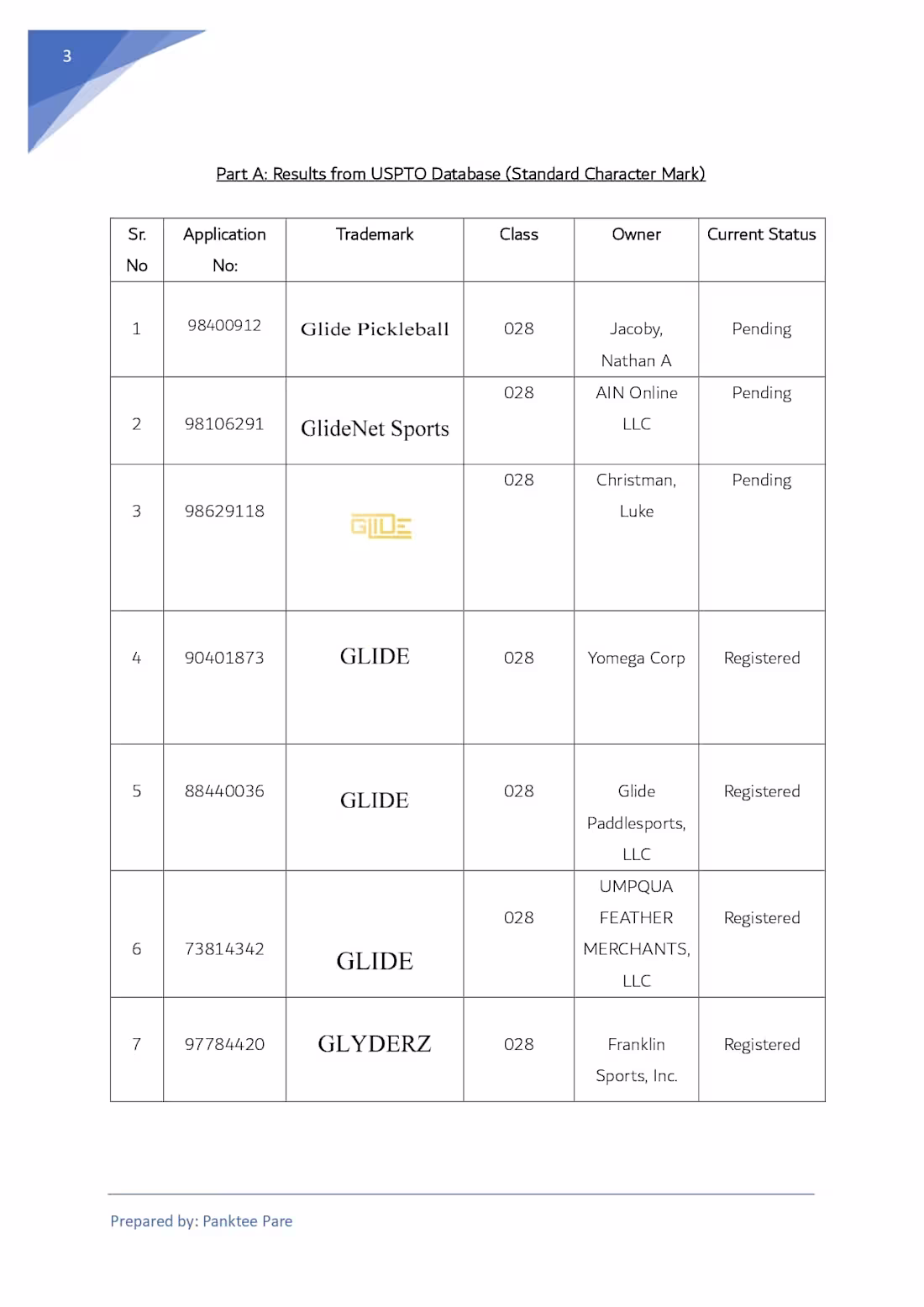 Cover image for Trademark Search Report
