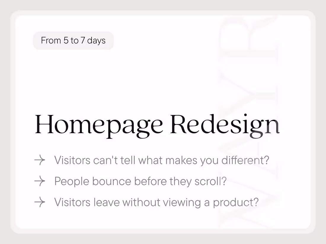 Cover image for Homepage Redesign