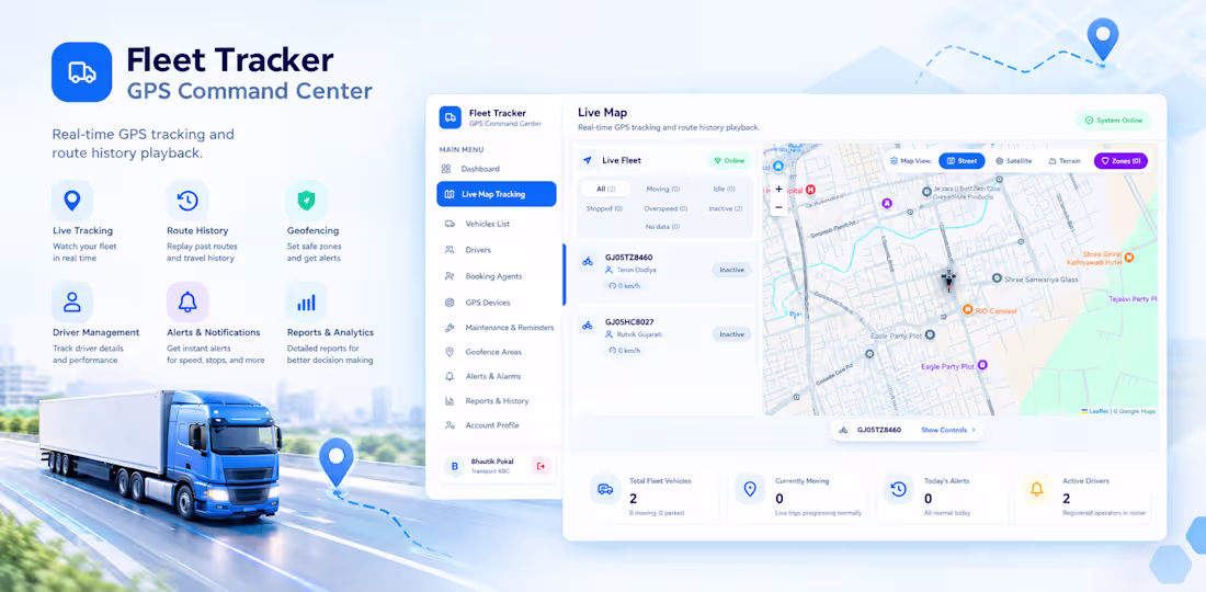 Cover image for Fleet Tracker — GPS Fleet