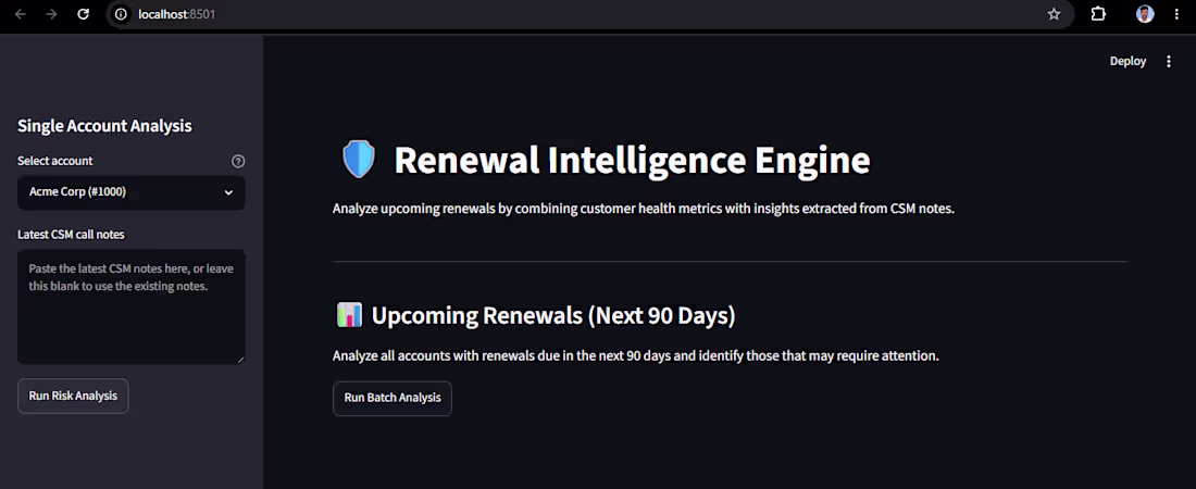 Cover image for Renewal Intelligence Engine
