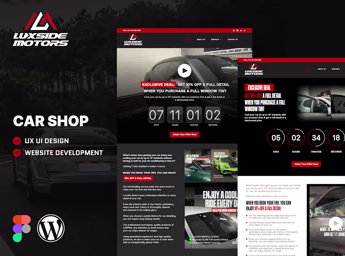 Cover image for Luxside Motors Website Design & Development