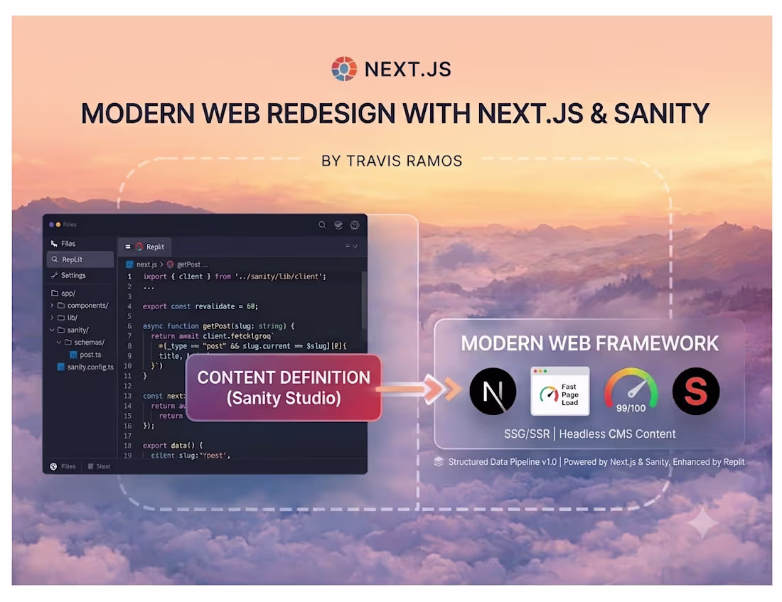 Cover image for Modern Web Redesign with Next.js & Sanity