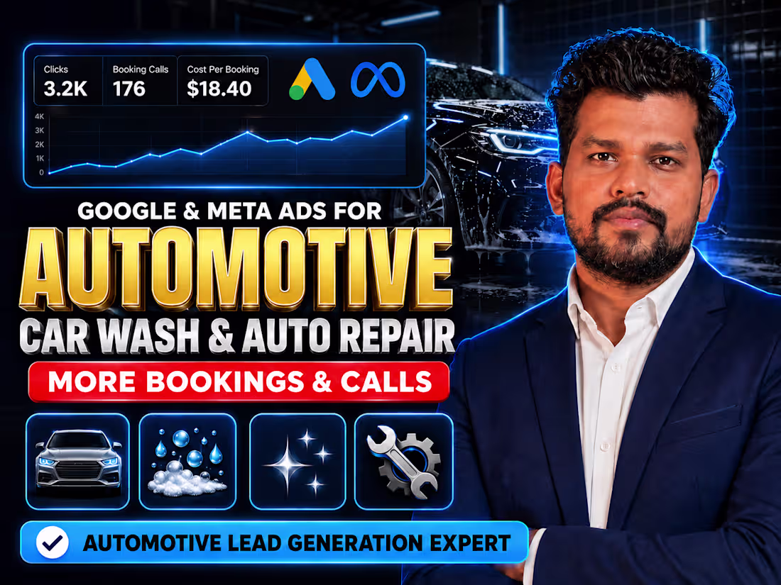 Cover image for Google Ads Specialist for Automotive, Car Wash & Auto Repair 