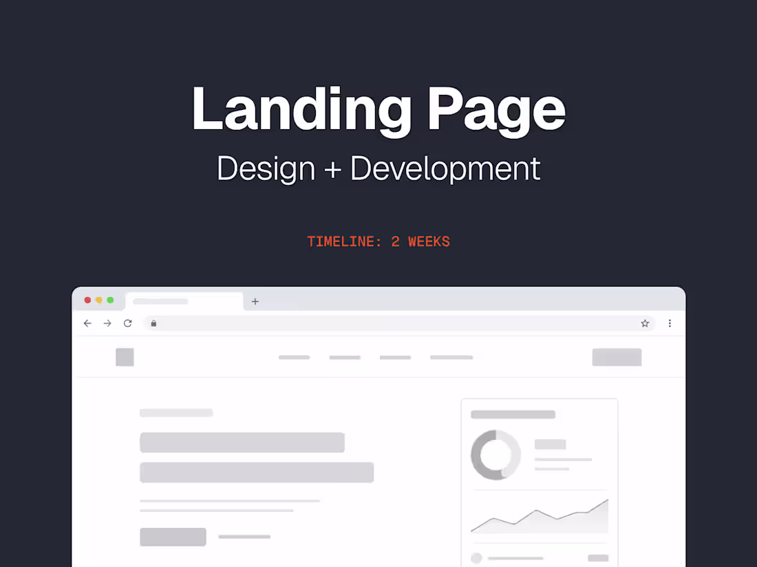 Cover image for Landing Page Design + Development
