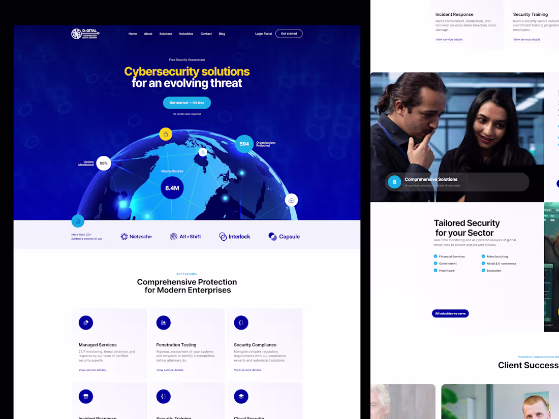 Cover image for Cybersecurity Website Design Project