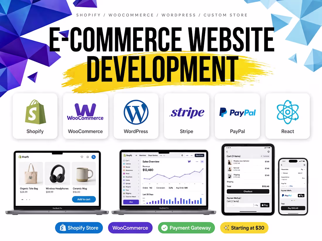 Cover image for E-commerce Website Development
