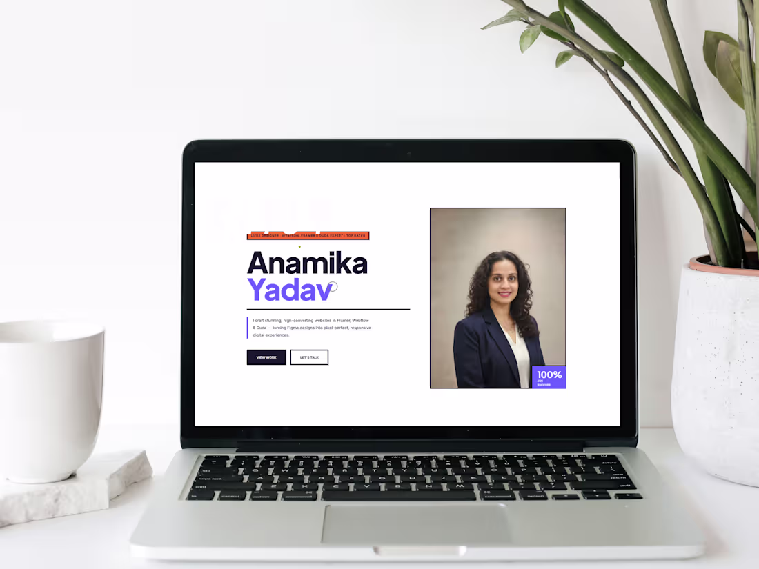 Cover image for Anamika Yadav Portfolio — Web Design