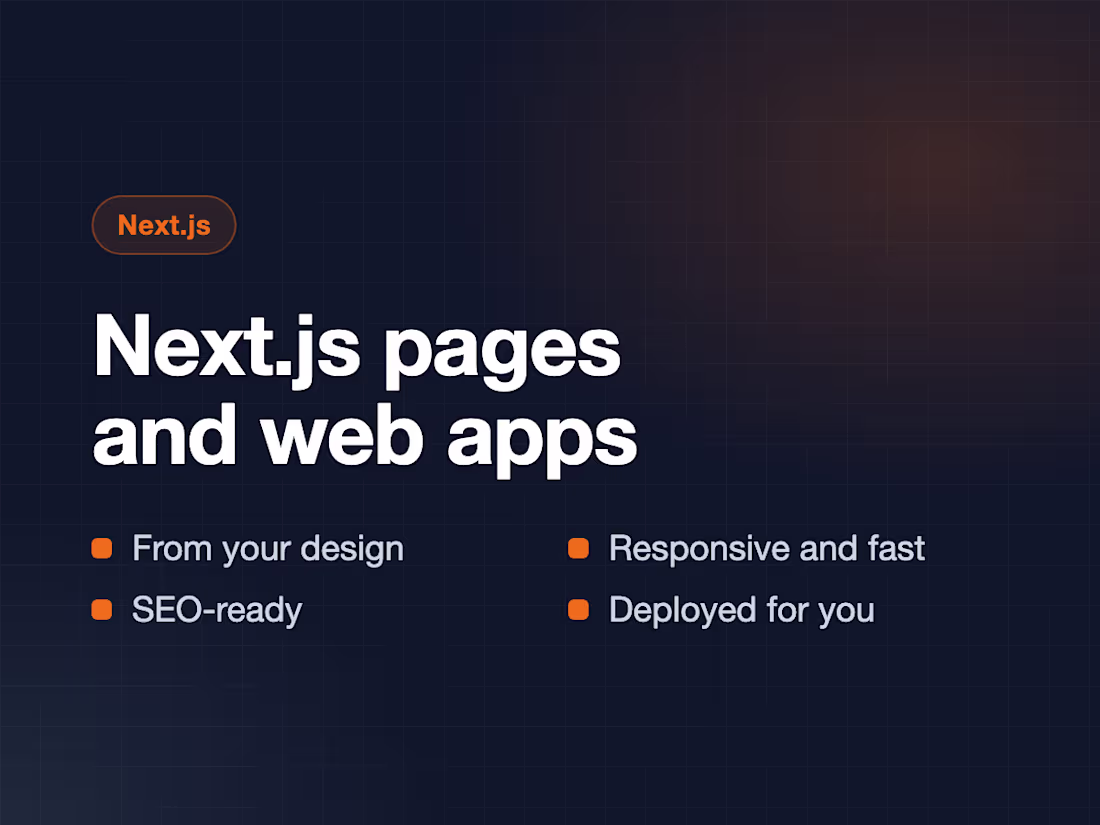 Cover image for Next.js landing page or small web app