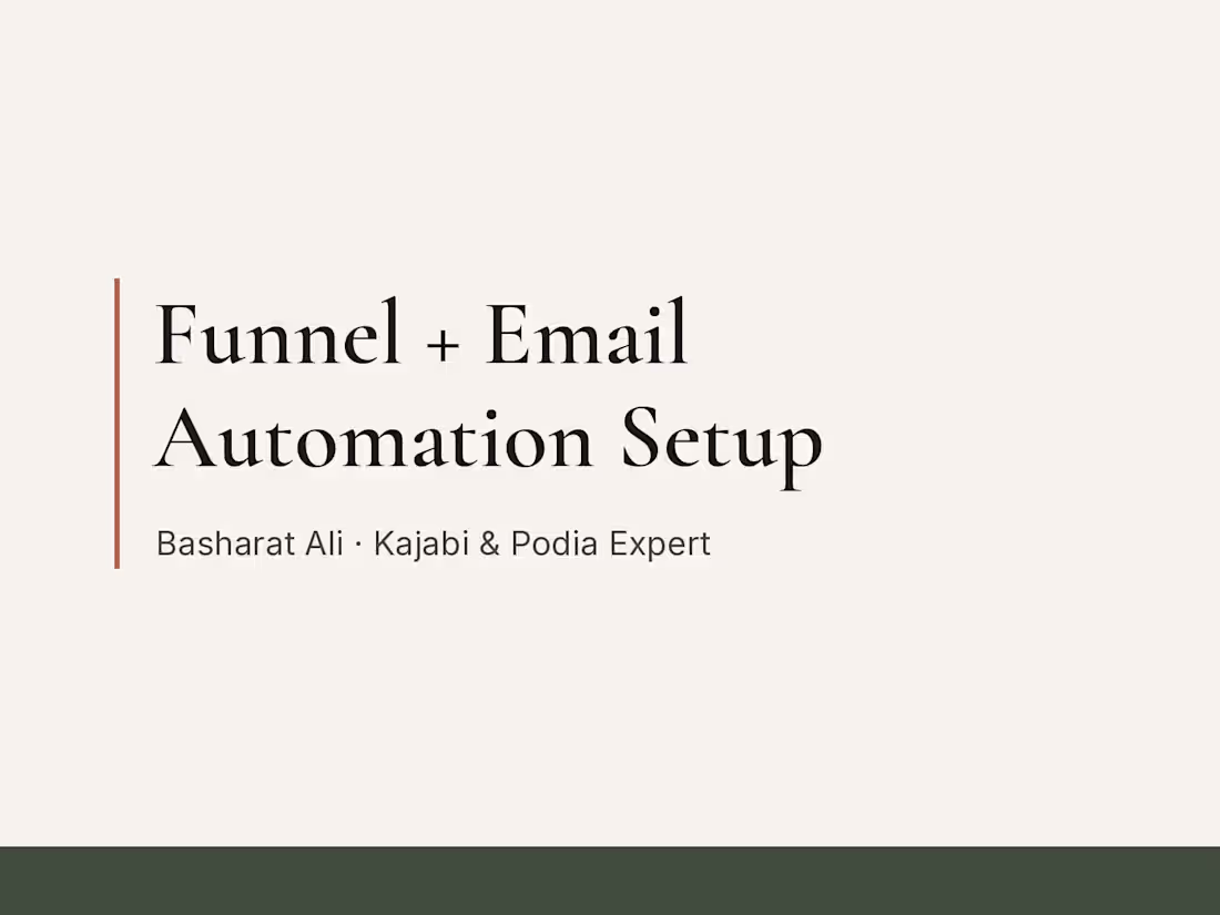Cover image for Funnel + Email Automation Setup
