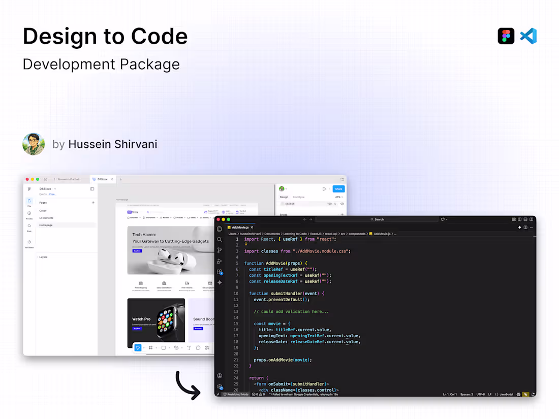 Cover image for Design to Code Development Package