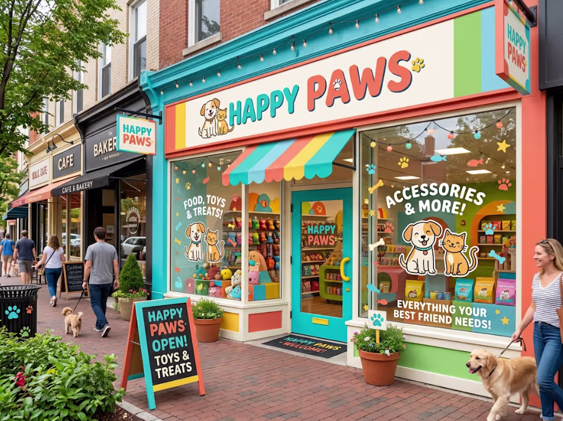 Cover image for HAPPY PAWS is a fictional