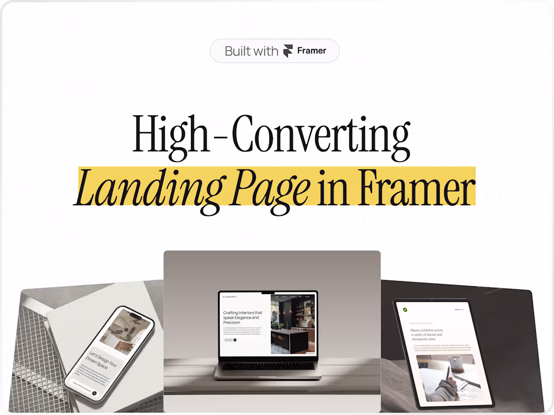 Cover image for Framer Landing Page Design & Development