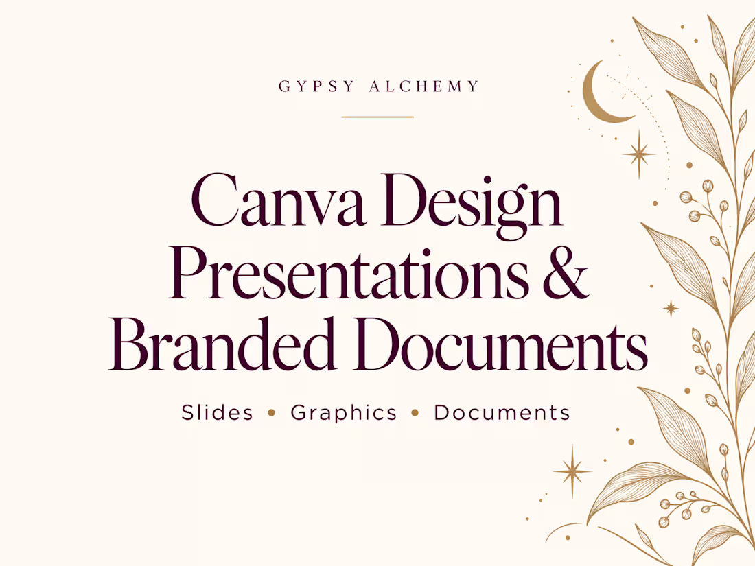 Cover image for Canva Design, Presentations & Branded Documents