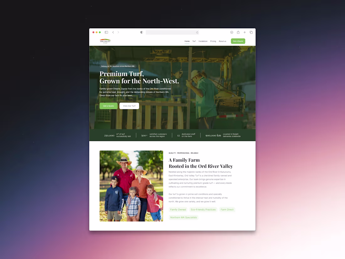 Cover image for Turf Business - Landing Page