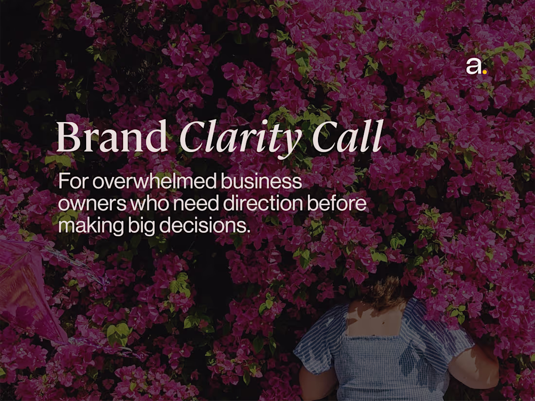 Cover image for Brand clarity call & design on demand