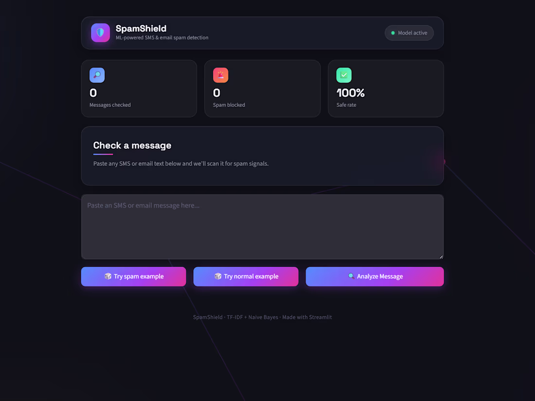 Cover image for SpamShield is an ML-powered SMS