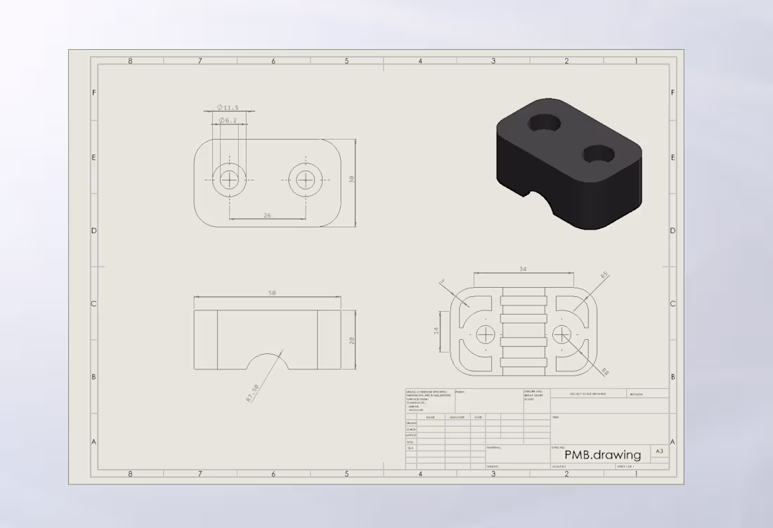 Cover image for 

plastic mounting bracket designed and