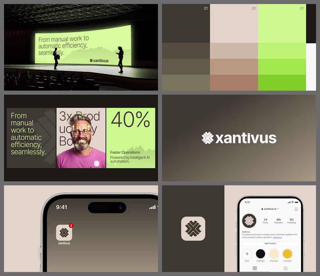 Cover image for Xantivus is a next-generation AI and automation brand design...