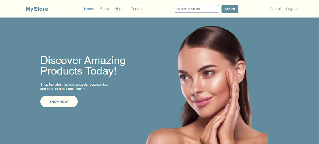 Cover image for :E-commerce Website
Designed and developed a