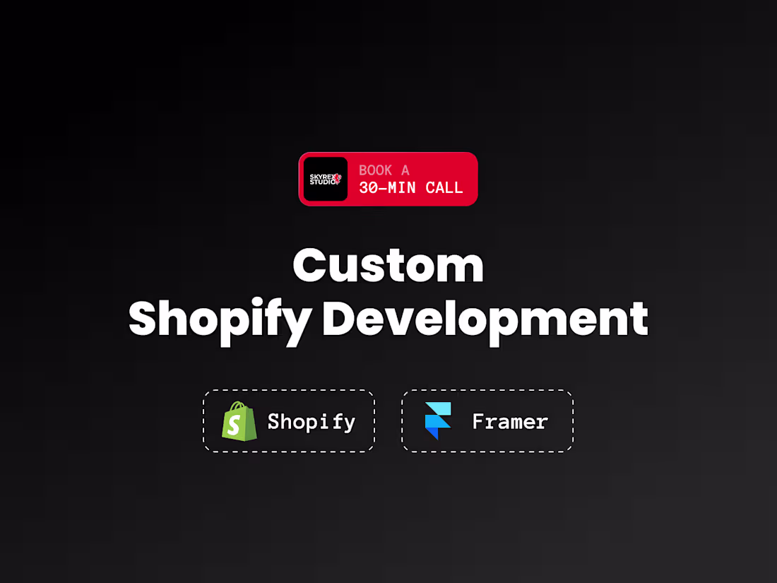 Cover image for Custom E-Commerce Stores: Framer Design + Shopify Power