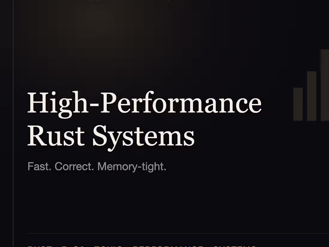 Cover image for High-performance Rust systems, quant & Python (PyO3) tooling