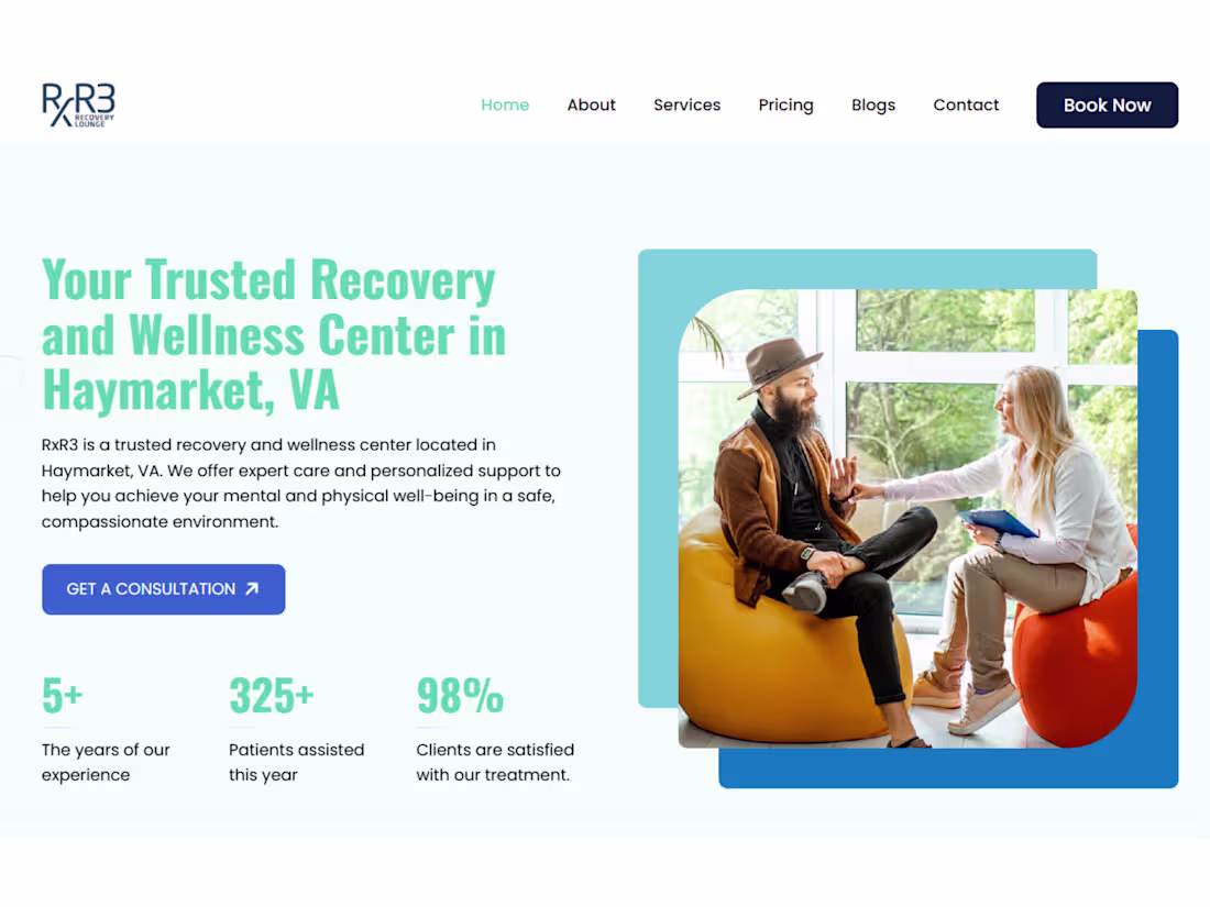 Cover image for RxR3 Recovery & Wellness | Healthcare Webflow Development