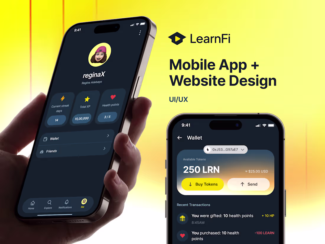 Cover image for LearnFi | Web3 Mobile App UI/UX Design