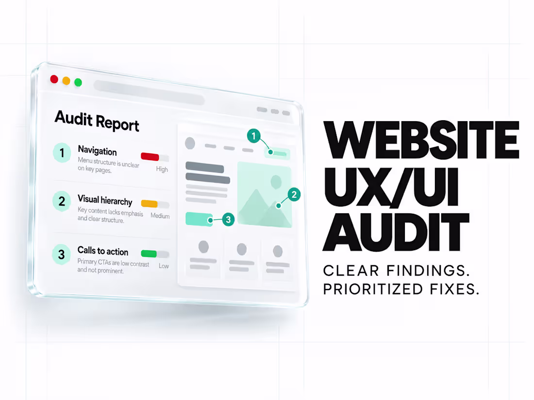 Cover image for Website UX Audit. 3 Pages