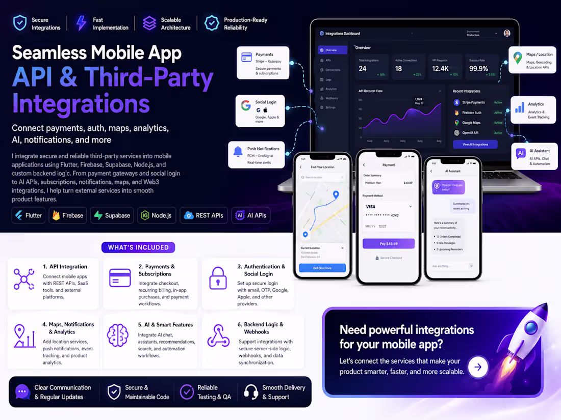 Cover image for Mobile App API & Third-Party Integrations