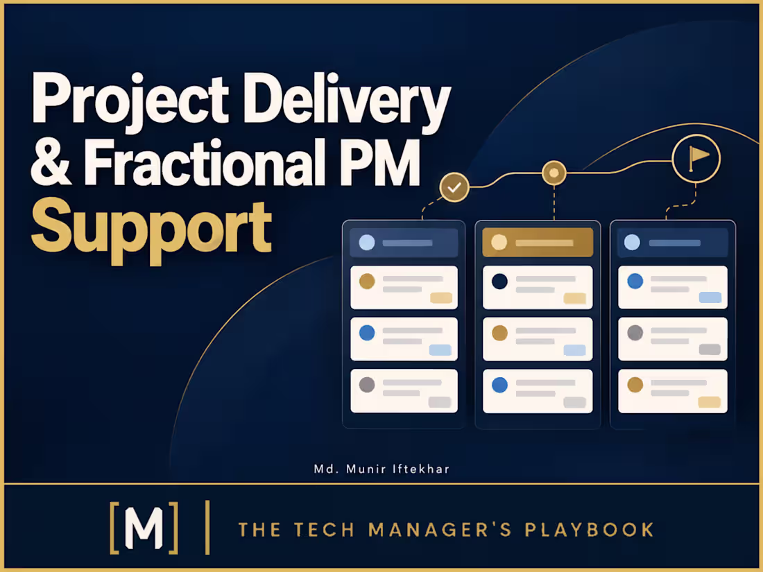 Cover image for Project Delivery & Fractional PM Support