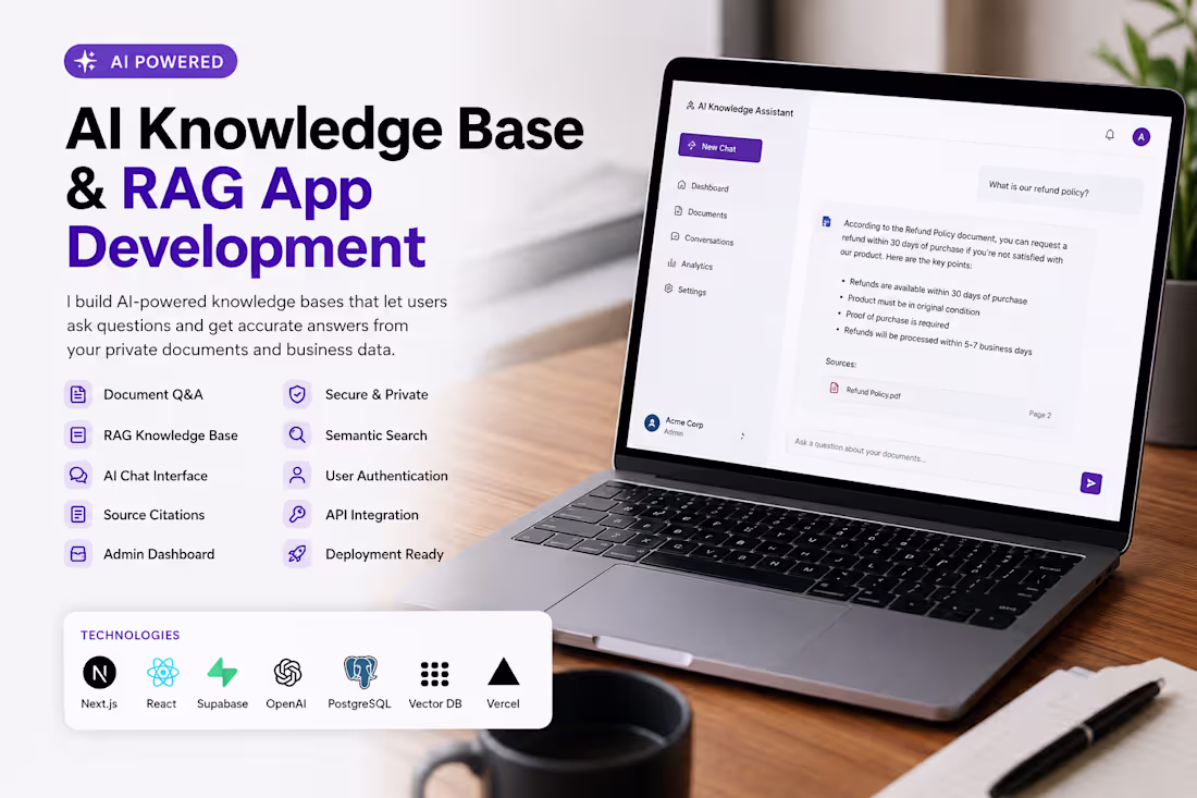 Cover image for AI Knowledge Base and RAG App Development