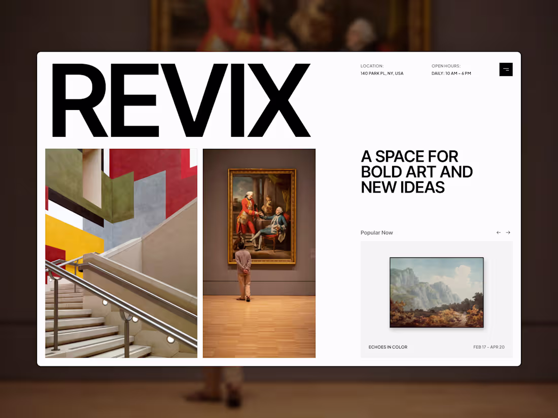 Cover image for Art Gallery Website · Design