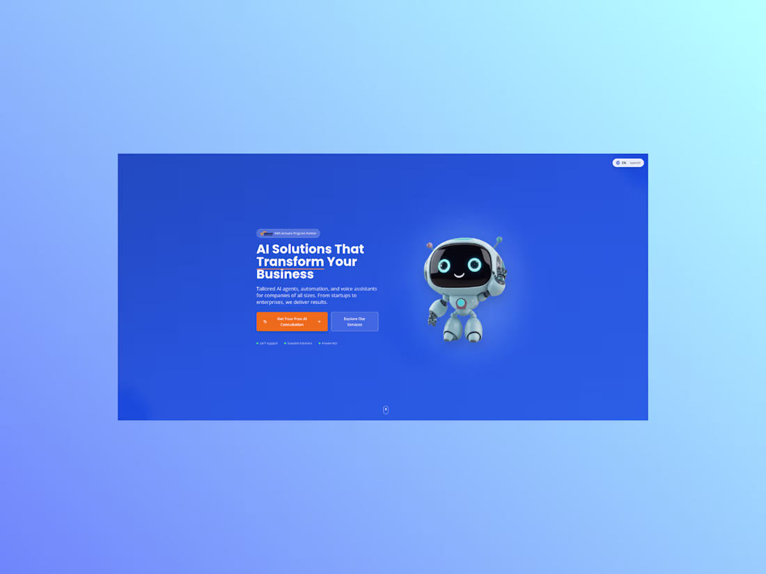 Cover image for Landing Page - Tech Company