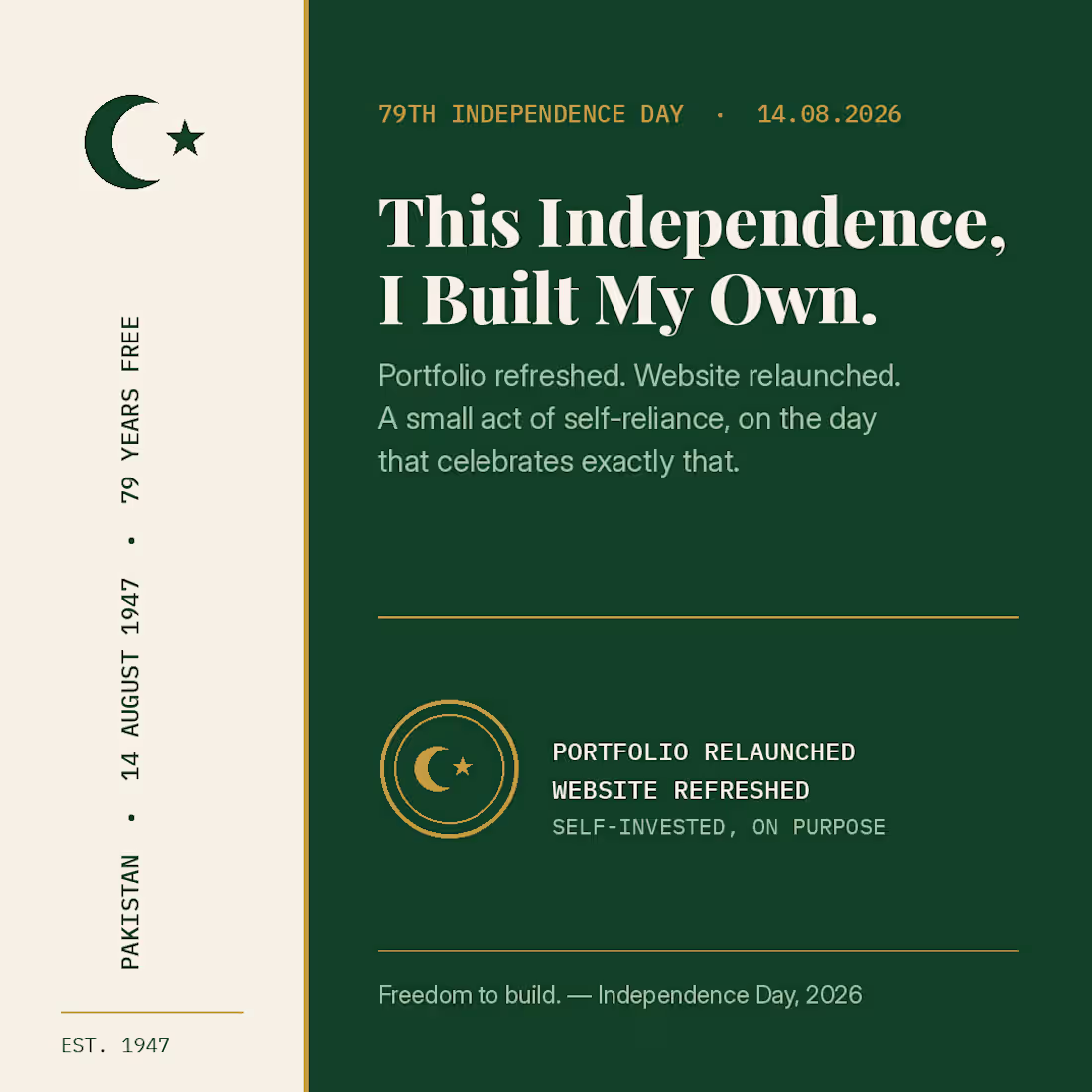 Cover image for Spent my Independence Day leveling
