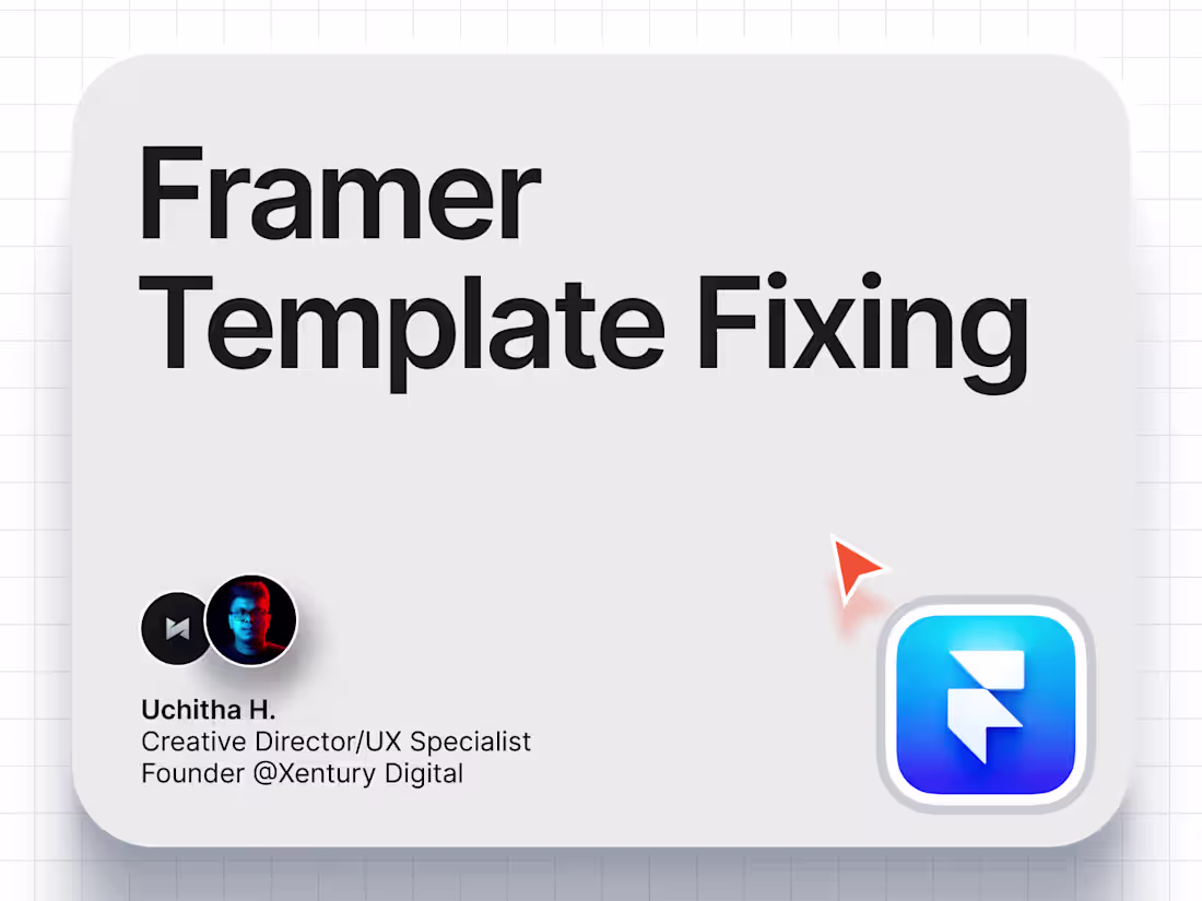 Cover image for Framer Template Fixing