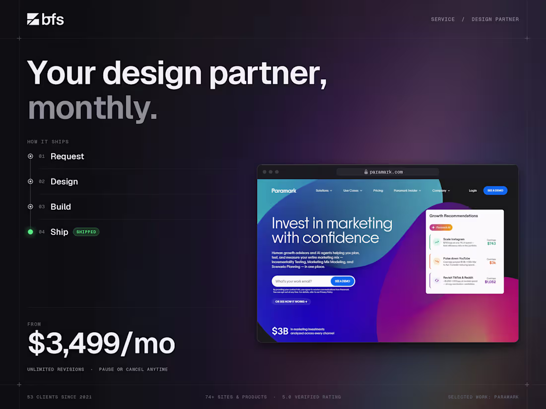 Cover image for Design Partner: Monthly Design & Dev