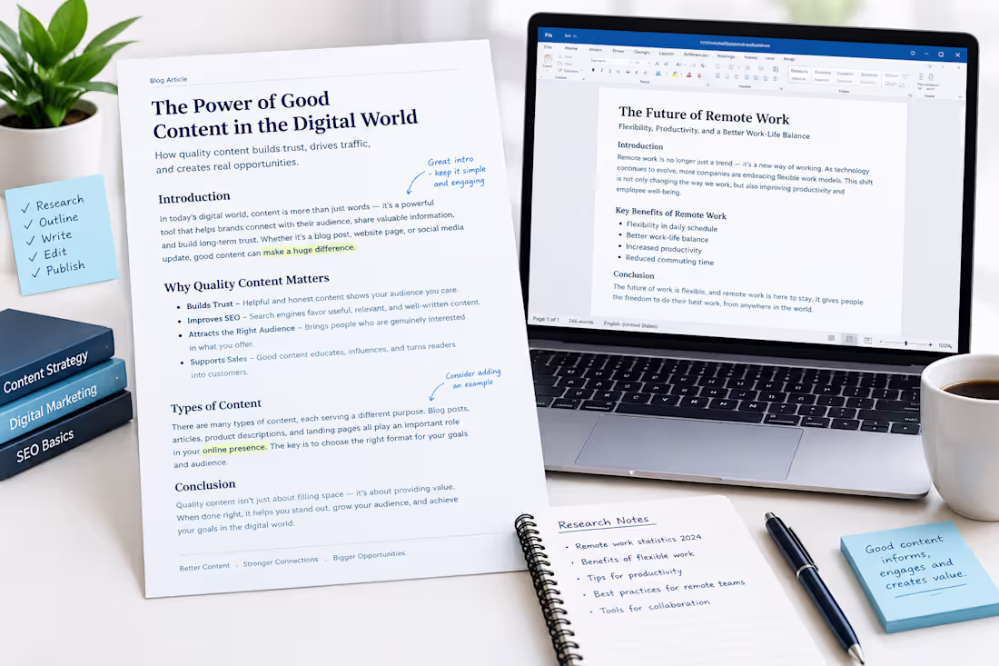 Cover image for Content Writing & Blog Writing