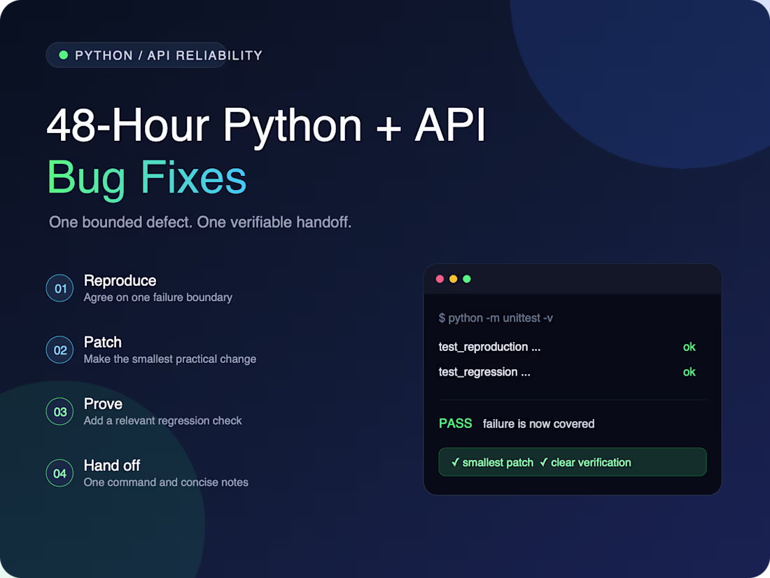 Cover image for 48-hour Python API & webhook reliability fix